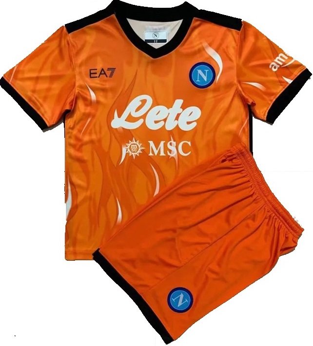 Kit infantil Goleiro II Napoli 2021 2022 EA7 oficial 
